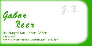 gabor neer business card