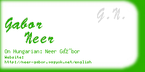 gabor neer business card